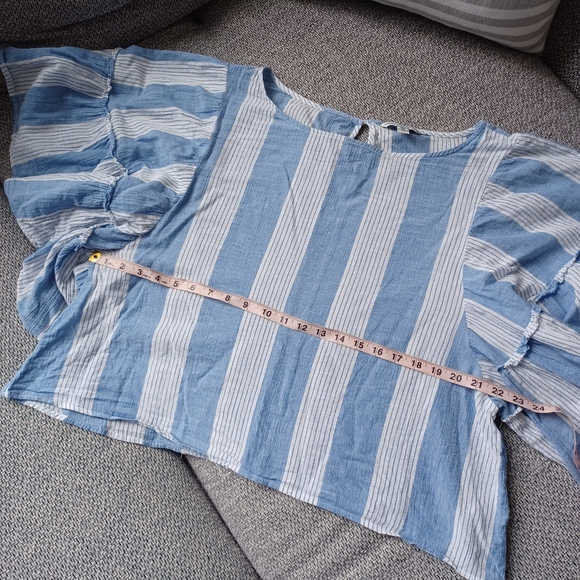 AE Flowy cotton striped boho blouse - Picture 8 of 8